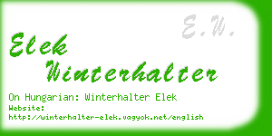 elek winterhalter business card